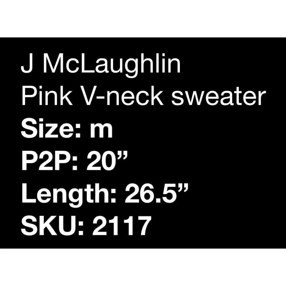 J. McLaughlin pink V-neck sweater - size m - Picture 5 of 5